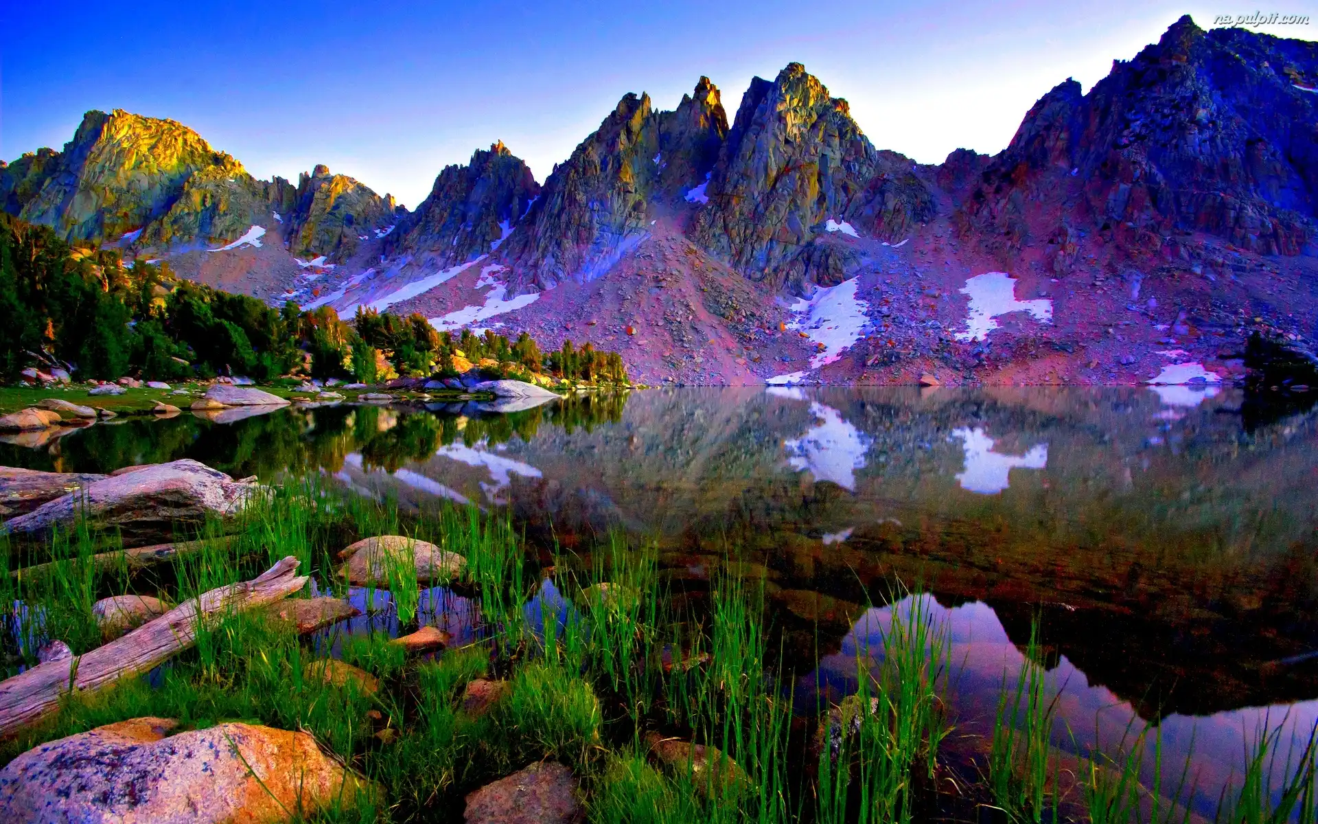 Jezioro Góry Kamienie Na Pulpit